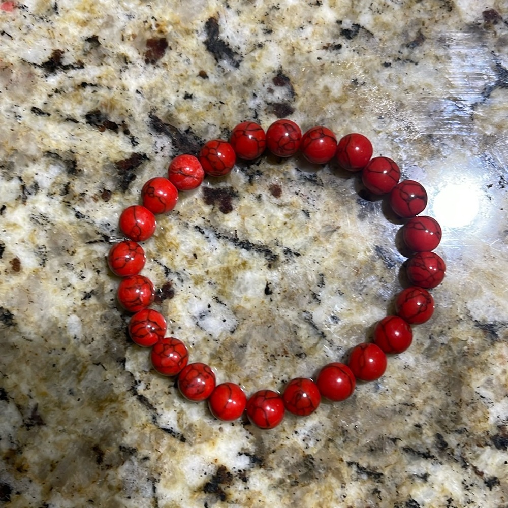Red jasper Gemstone Bracelet - Crystal Stone Beaded Bracelets